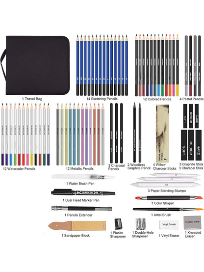 ArtView - 83-Piece Sketching Set